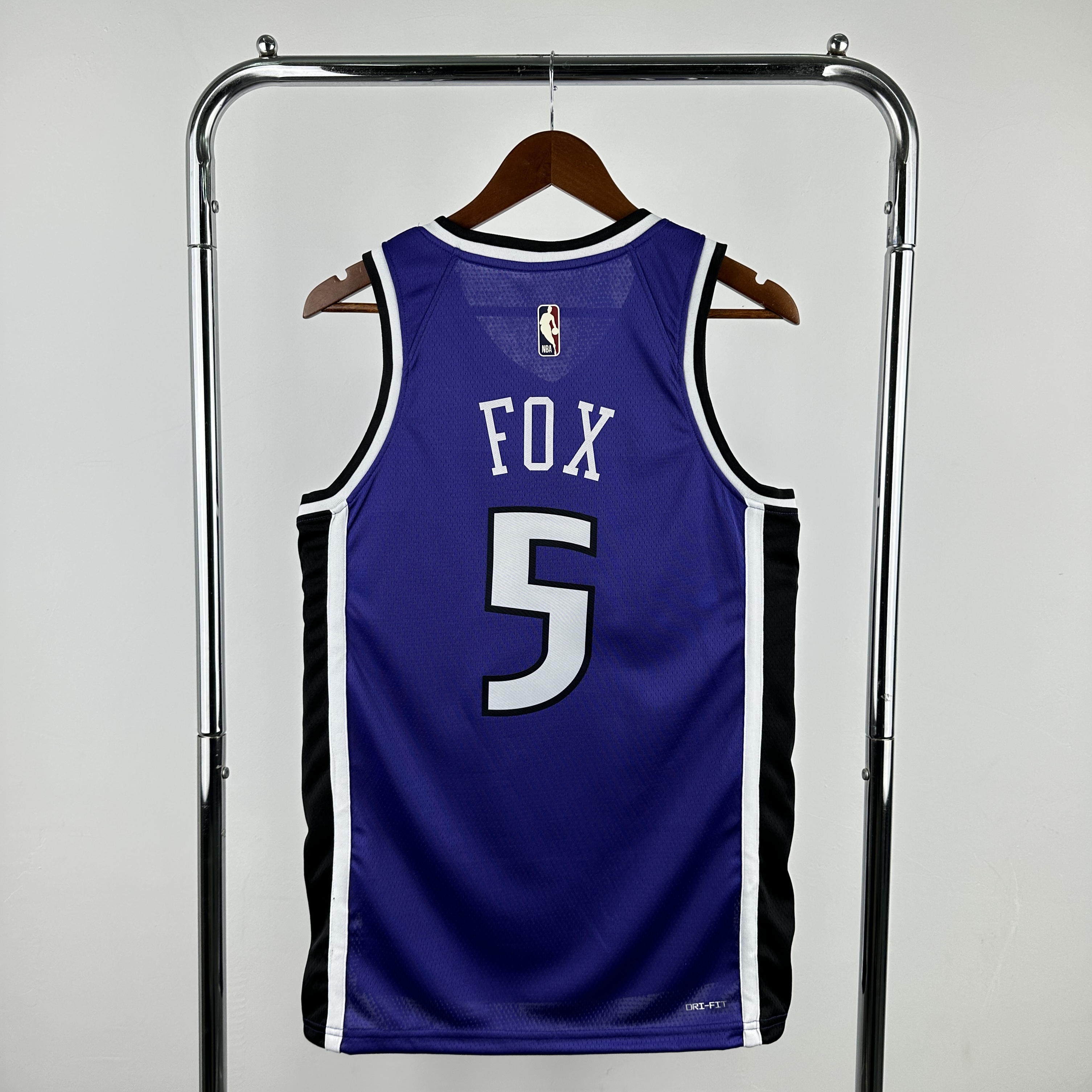 Men Sacramento Kings #5 Fox Purple Season Throwback Nike 2025 NBA Jersey->sacramento kings->NBA Jersey